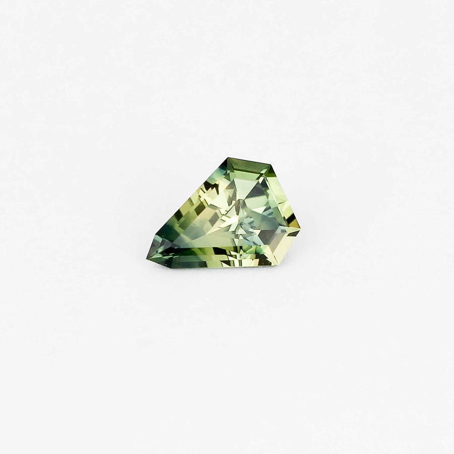 Shield shaped green sapphire