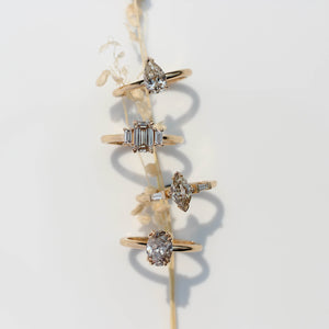 Champagne Oval Diamond Solitaire - Yuliya Chorna Jewellery