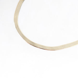 Herringbone Chain Bracelet close up