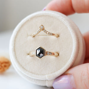 Odonis Hexagon Black Diamond Ring