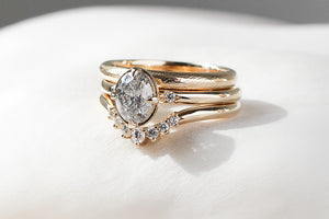 Oval Diamond ring set