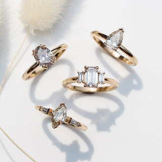 natural champagne coloured diamond engagement rings