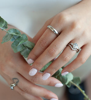 Engagement and wedding rings 