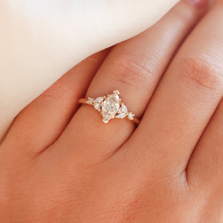 Folia Marquise Cut Champagne Diamond Ring worn on hand