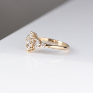 Folia Marquise Cut Champagne Diamond Ring side view