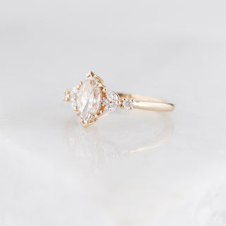 Folia Marquise Cut Champagne Diamond Ring quarter side view