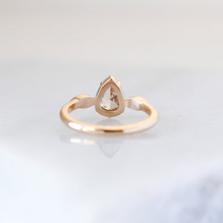  Pear Rose Cut Diamond Ring  rear view