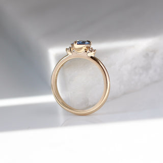 0.92ct Lagoon Blue Pear Sapphire Ring