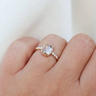 Oval Cut Diamond Ring on hand side view