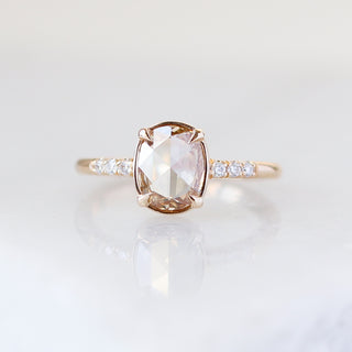 Oval Cut Diamond Ring front detail view