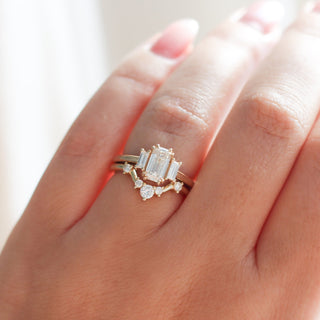 1.00ct Trilogy Emerald Cut Champagne Diamond Ring