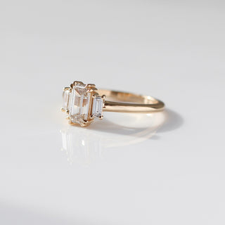 1.00ct Trilogy Emerald Cut Champagne Diamond Ring
