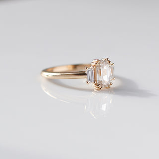 1.00ct Trilogy Emerald Cut Champagne Diamond Ring