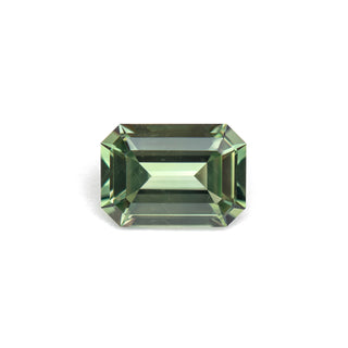 Green emerald cut sapphire