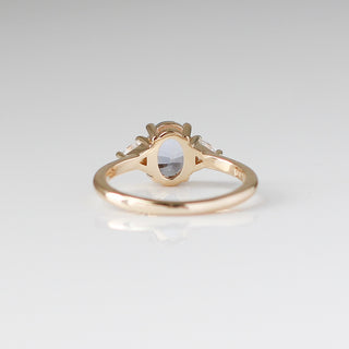 Oval Blue Sapphire Ring rear view