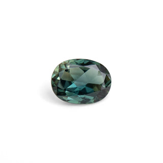 Teal oval brilliant cut sapphire