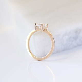 Radiant Cut Lab Diamond Ring profile view