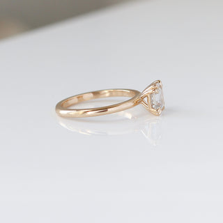 Asscher Cut Sapphire Ring side view 