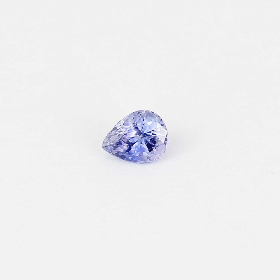 Pear shaped purple sapphire