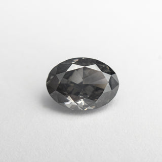 1.55ct 8.56x6.22x3.78mm GIA I1 Fancy Dark Grey Oval Brilliant 19266-01