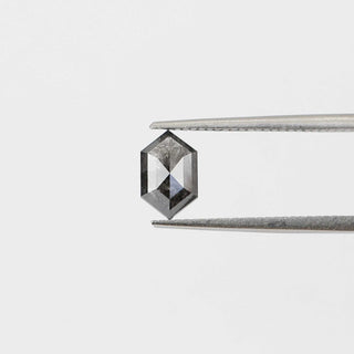 Hexagon shaped salt and pepper diamond