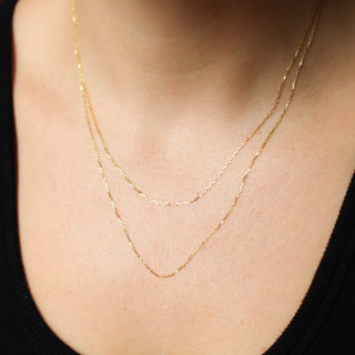 Paper Clip Chain being worn