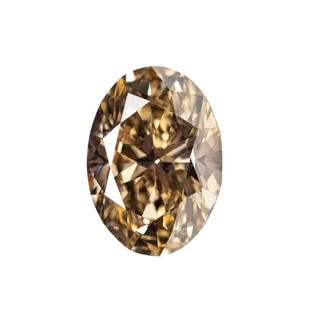 2ct oval champagne brilliant cut diamond