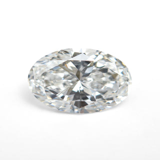 White oval brilliant cut lab created diamond