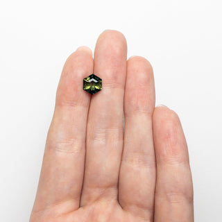 2.36ct 8.54x7.38x4.95mm Hexagon Step Cut Sapphire 25385-01