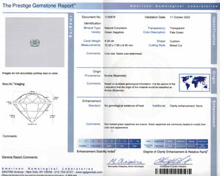 4.28ct 10.20x7.95x6.05mm AGL Cushion Brilliant Sapphire 27415-01