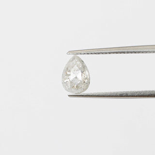 Pear shaped icy salt and pepper diamond