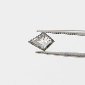 Kite shaped salt and pepper diamond front view