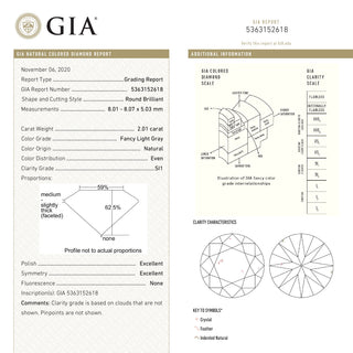 2.01ct 8.07x8.01x5.03mm GIA SI1 Fancy Grey Round Brilliant 18868-01 - Misfit Diamonds