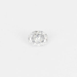 Oval shaped icy salt and pepper diamond front view