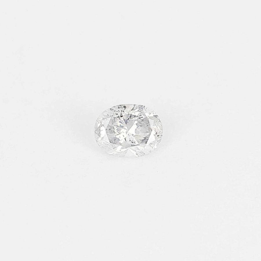 Oval shaped icy salt and pepper diamond