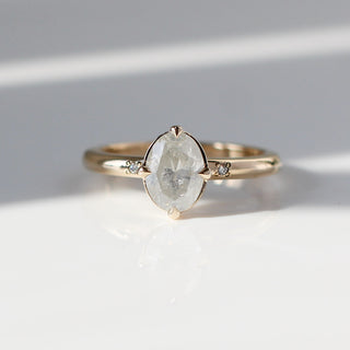 Oval diamond engagement ring front view