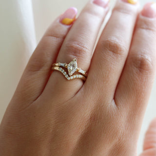 Champagne Lozenge Diamond Ring - Yuliya Chorna Jewellery