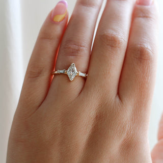 Champagne Lozenge Diamond Ring - Yuliya Chorna Jewellery