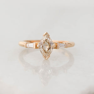 Champagne Lozenge Diamond Ring - Yuliya Chorna Jewellery