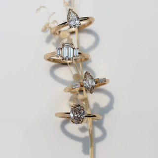 Champagne Lozenge Diamond Ring - Yuliya Chorna Jewellery