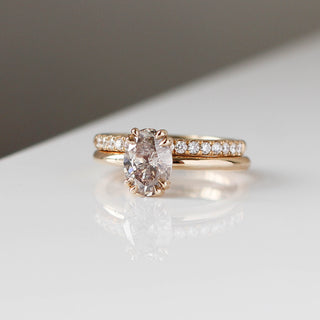 Champagne Oval Diamond Solitaire - Yuliya Chorna Jewellery