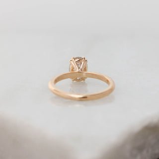 Champagne Oval Diamond Solitaire - Yuliya Chorna Jewellery