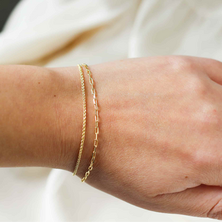 Thin Paper Clip Chain Bracelet