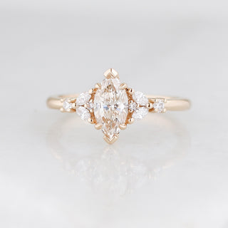 Folia Marquise Cut Champagne Diamond Ring front view