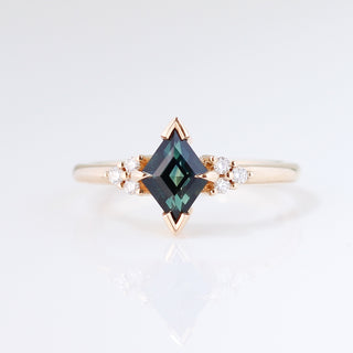 Teal Kite Sapphire Ring