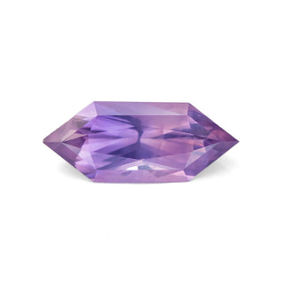 Hexagon cut purple pink sapphire side