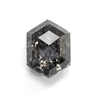 Hexagon salt and pepper diamond close up