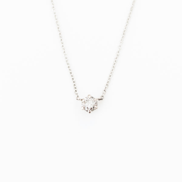Salt & Pepper 6-prong Diamond Necklace - Yuliya Chorna Jewellery