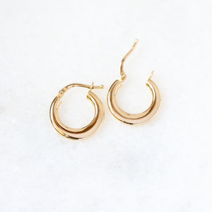 Gold Hoop Earrings close up