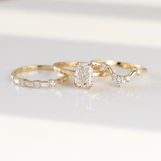 Deco White Lab Diamond Band